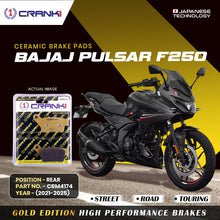 Load image into Gallery viewer, Ceramic Brake Pad For Bajaj Pulsar F250 (2021-2025) - Rear - CRM4174 - 1 Set - CRANK1