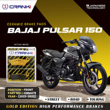 Load image into Gallery viewer, Ceramic Brake Pad For Bajaj Pulsar 150 (2022-2023) - Front - CRM479 - 1 Set - Crank1