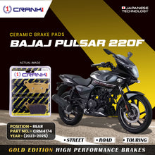 Load image into Gallery viewer, Ceramic Brake Pad For Bajaj Pulsar 220F (2023-2025) - Rear - CRM4174 - 1 Set - CRANK1