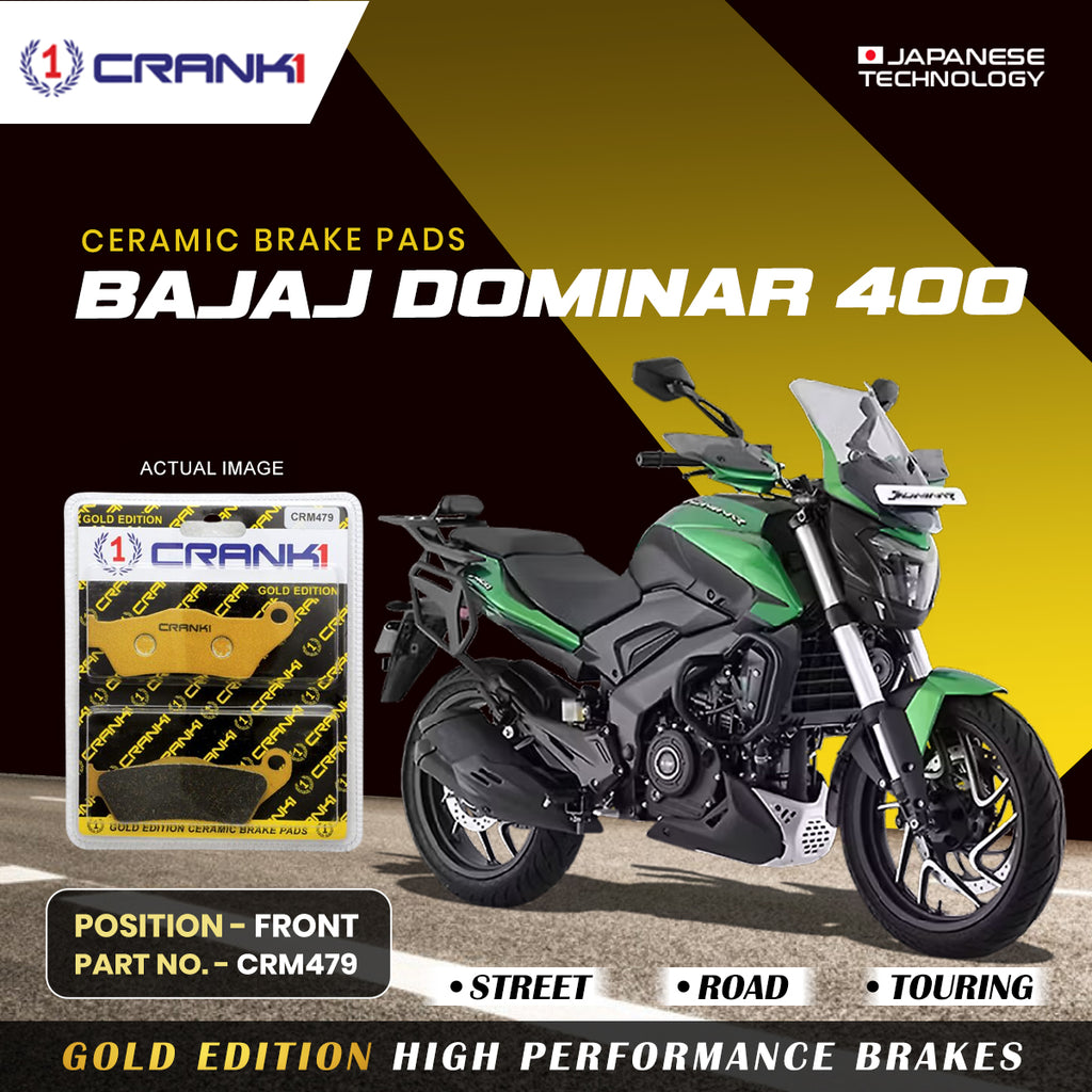 Ceramic Brake Pad For Bajaj Dominar 400 - Front - CRM479 - 1 Set - Crank1