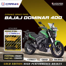 Ceramic Brake Pad For Bajaj Dominar 400 - Front - CRM479 - 1 Set - Crank1
