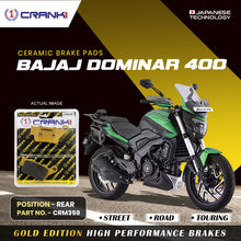 Load image into Gallery viewer, Ceramic Brake Pad For Bajaj Dominar 400 - Rear - CRM359 - 1 Set - CRANK1
