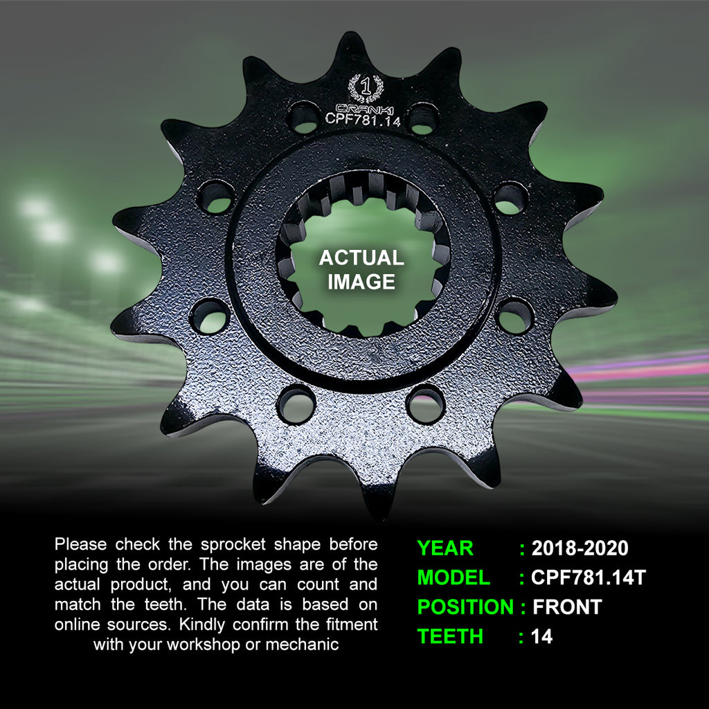 Sprocket For Benelli 302R (2018-2020) - Front - CPF781.14T - CRANK1