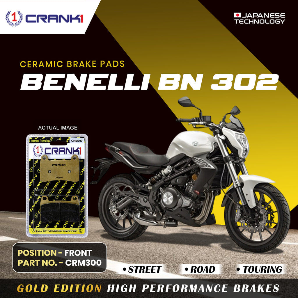 Ceramic Brake Pad For Benelli BN302 - Front - CRM300 - 1 Set - CRANK1