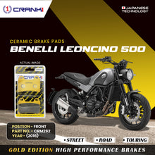 Load image into Gallery viewer, Ceramic Brake Pad For Benelli Leoncino 500 (2016) - Front - CRM262 - 2 Sets - CRANK1