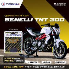 Load image into Gallery viewer, Ceramic Brake Pad For Benelli TNT 300 - Rear - CRM371 - 1 Set - Crank1