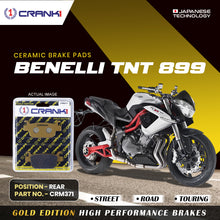Load image into Gallery viewer, Ceramic Brake Pad For Benelli TNT 899 - Rear - CRM371 - 1 Set - Crank1