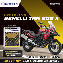 Load image into Gallery viewer, Ceramic Brake Pad For Benelli TRK 502 X (2022) - Front - CRM400 - 2 Sets - CRANK1