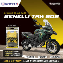 Load image into Gallery viewer, Ceramic Brake Pad For Benelli TRK 502 (upto 2016) - Front - CRM262 - 2 Sets - CRANK1