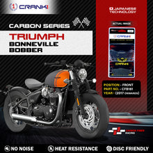 Load image into Gallery viewer, Carbon Brake Pads For Triumph Bonneville Bobber (2017 Onwards) - Front - CFB181 - 2 Sets - CRANK1