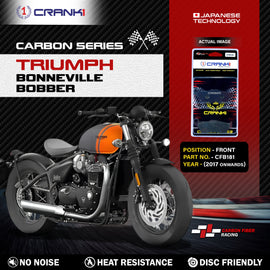Carbon Brake Pads For Triumph Bonneville Bobber (2017 Onwards) - Front - CFB181 - 2 Sets - CRANK1