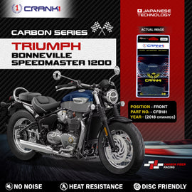 Carbon Brake Pads For Triumph Bonneville Speedmaster 1200 (2018 Onwards) - Front - CFB181 - 2 Sets - CRANK1