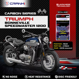 Carbon Brake Pads For Triumph Bonneville Speedmaster 1200 (2018 Onwards) - Rear - CFB041 - 1 Set - CRANK1