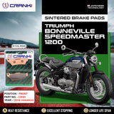 Sintered Brake Pads For Triumph Bonneville Speedmaster 1200 (2018 Onwards) - Front - CB181 - 2 Sets Required - CRANK1