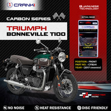 Load image into Gallery viewer, Carbon Brake Pads For Triumph Bonneville T100 (2017 Onwards) - Front - CFB241 - 1 Set - CRANK1