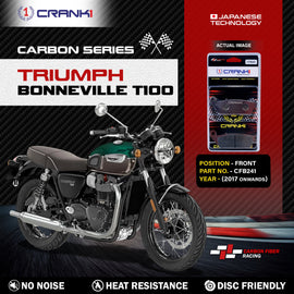 Carbon Brake Pads For Triumph Bonneville T100 (2017 Onwards) - Front - CFB241 - 1 Set - CRANK1