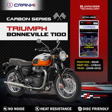Load image into Gallery viewer, Carbon Brake Pads For Triumph Bonneville T100 (2008-2015) - Rear - CFB412 - 1 Set - CRANK1