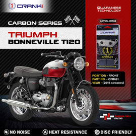 Carbon Brake Pads For Triumph Bonneville T120 (2016 Onwards) - Front - CFB691 - 1 Set - CRANK1