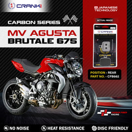Carbon Brake Pads For MV Agusta Brutale 675 - Rear - CFB662 - 1 Set - CRANK1