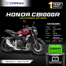 Load image into Gallery viewer, Battery For Honda CB1000R (2009-2025) - CB10S - Factory Activated - CRANK1