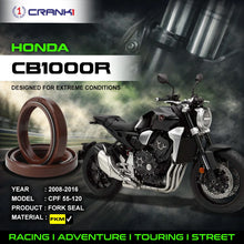Load image into Gallery viewer, Fork Oil Seals Pair For Honda CB1000R (2008-2016) - CPF55-120 - CRANK1
