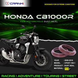 Fork Dust Seals Pair For Honda CB1000R (2008-2016) - CPD57-108-1 - CRANK1