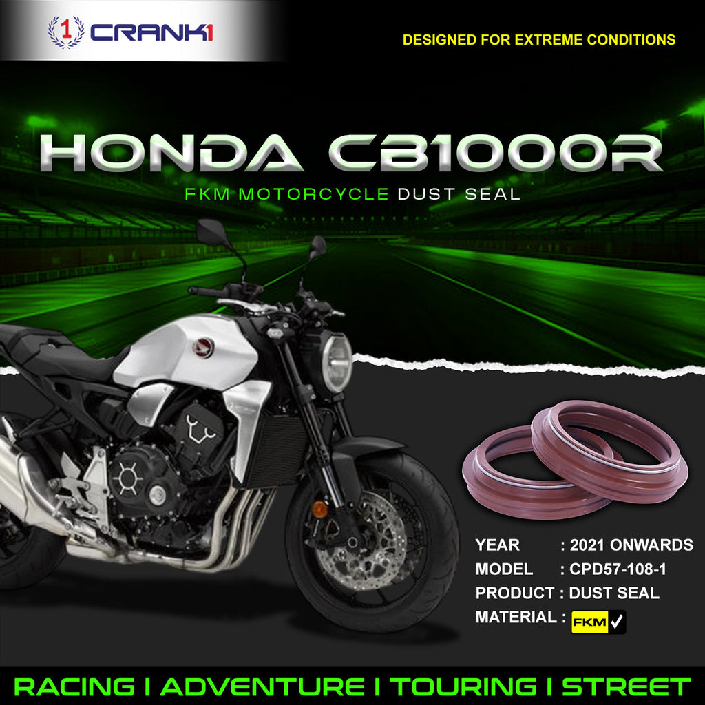Fork Dust Seals Pair For Honda CB1000R (2021 Onwards) - CPD57-108-1 - CRANK1