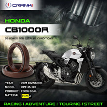 Load image into Gallery viewer, Fork Oil Seals Pair For Honda CB1000R (2021 Onwards) - CPF55-120 - CRANK1