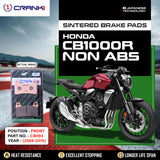 Sintered Brake Pads For Honda CB1000R NON ABS (2009-2015) - Front - CB093 - 2 Sets Required - CRANK1