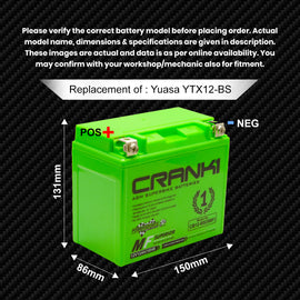 Battery For BMW F 750 GS (2015-2025) - CB12-BS - Factory Activated - CRANK1