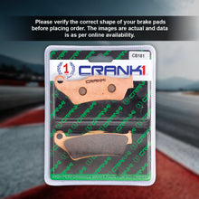 Load image into Gallery viewer, Sintered Brake Pads For Bajaj Dominar 400 (2016-2018) - Front - CB181 - 1 Set  - CRANK1
