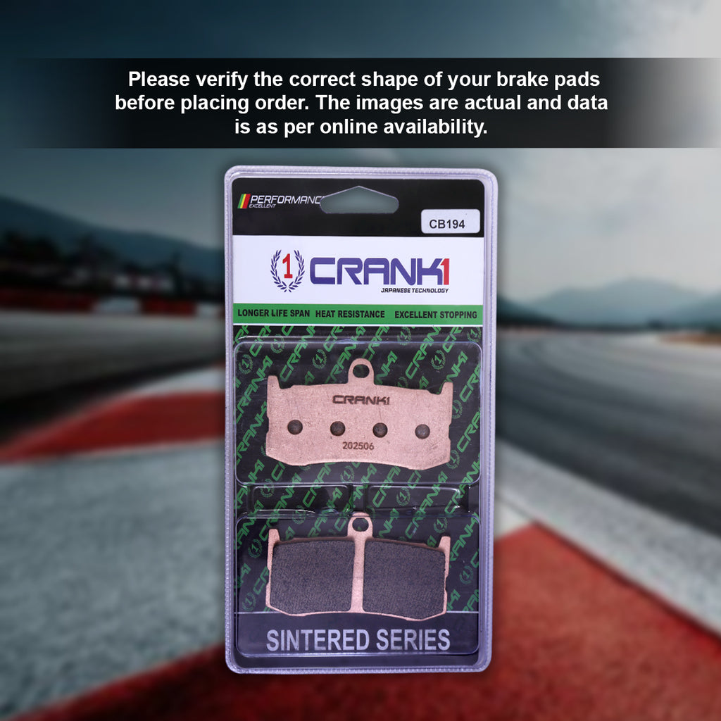 Sintered Brake Pads For Triumph Daytona 675 (2013-2017) - Front - CB194 - 2 Sets Required - CRANK1