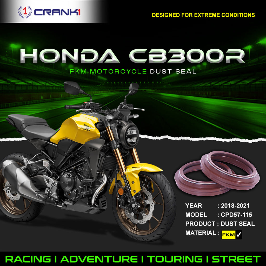 Fork Dust Seals Pair For Honda CB300R (2018-2021) - CPD57-115 - CRANK1