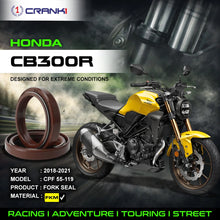 Load image into Gallery viewer, Fork Oil Seals Pair For Honda CB300R (2018-2021) - CPF55-119 - CRANK1