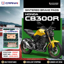 Load image into Gallery viewer, Sintered Brake Pads For Honda CB300R (2018-2021) - Front - CB976 - 1 Set - CRANK1
