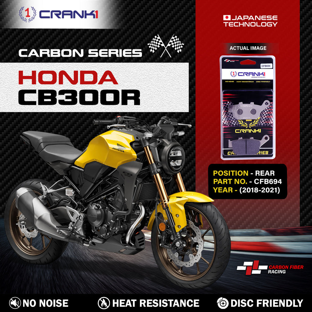 Carbon Brake Pads For Honda CB300R (2018-2021) - Rear - CFB694 - 1 Set - CRANK1