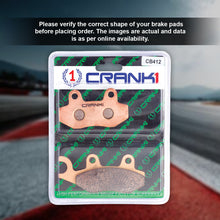 Load image into Gallery viewer, Sintered Brake Pads For Triumph Speed Triple (2011-2016) - Rear - CB412 - 1 Set - CRANK1