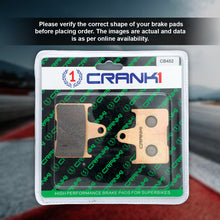 Load image into Gallery viewer, Sintered Brake Pads For Kawasaki Ninja ZX-14RÂ (2014) - Rear - CB452 - 1 Set - CRANK1