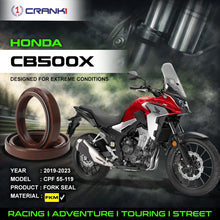 Load image into Gallery viewer, Fork Oil Seals Pair For Honda CB500X (2019-2023) - CPF55-119 - CRANK1