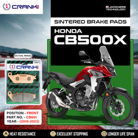 Sintered Brake Pads For Honda CB500X (2019-2023) - Front - CB691 - 1 Set - CRANK1