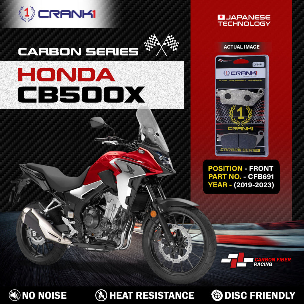 Carbon Brake Pads For Honda CB500X (2019-2023) - Front - CFB691 - 1 Set - CRANK1