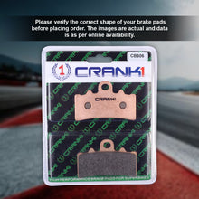 Load image into Gallery viewer, Sintered Brake Pads For TVS Apache RR 310 (2023) - Front - CB606 - 1 Set - CRANK1