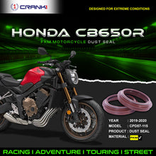 Load image into Gallery viewer, Fork Dust Seals Pair For Honda CB650R (2019-2020) - CPD57-115 - CRANK1