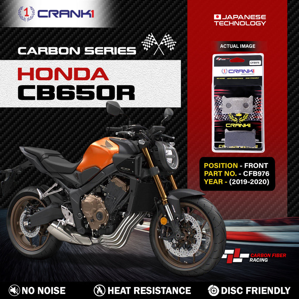 Carbon Brake Pads For Honda CB650R (2019-2020) - Front - CFB976 - 2 Sets - CRANK1