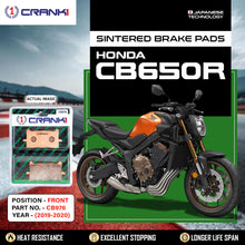 Load image into Gallery viewer, Sintered  Brake Pads For Honda CB650R (2019-2020) - Front - CB976 - 2 Sets - CRANK1