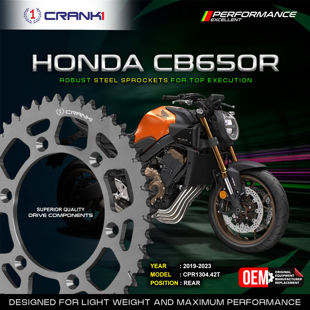 Sprocket For Honda CB650R (2019-2023) - Rear - CPR1304.42T - CRANK1