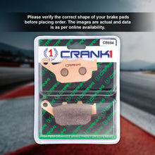 Load image into Gallery viewer, Sintered Brake Pads For Honda NC750X (2014 Onwards) - Rear - CB694 - 1 Set - CRANK1