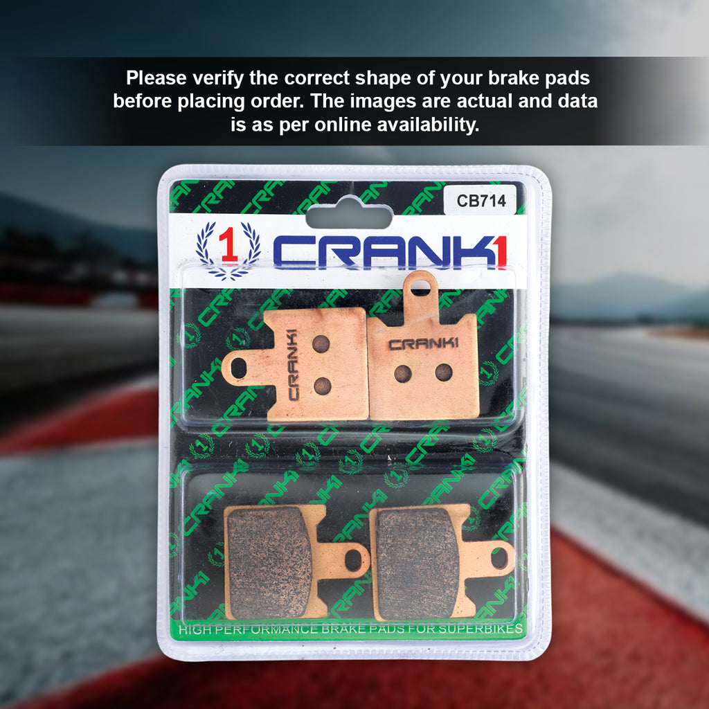 Sintered Brake Pads For Kawasaki Ninja ZX-14R (2014) - Front - CB714 - 2 Sets - CRANK1