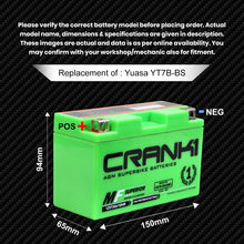 Load image into Gallery viewer, Battery For Ducati Hypermotard 950 SP (2022-2025) - CB7B-BS - Factory Activated - CRANK1