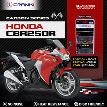 Load image into Gallery viewer, Carbon Brake Pads For Honda CBR250R (2011-2014) - Front - CFB241 - 1 Set - CRANK1